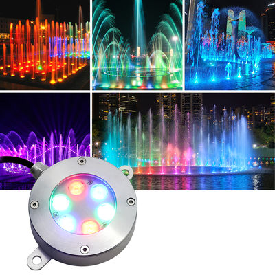 DMX512 Steuerbares LED-Brunnenlicht DC24V 12W 3000K aus Edelstahl IP68 für Landschaft unter Wasser