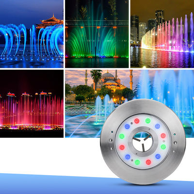 RGB Color Fountain Led Light Widely Used Nozzle Stainless Steel 316 DC24 Volts With CE Certificate