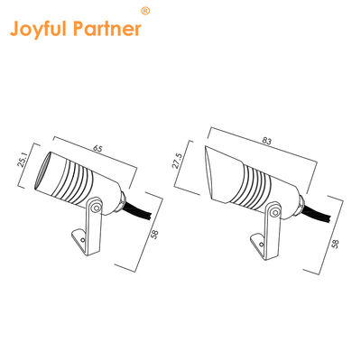 Outdoor-Landschafts-Wandfluter 1W IP65 DC24V Garten-Spotlights mit stilvollem Design