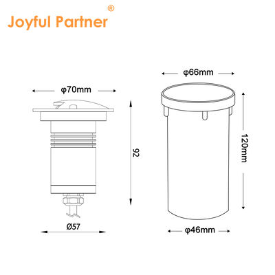 IP67 Antriebslicht 100-240VAC LED Einfarbig Wasserdicht mit Plastikrückkasten