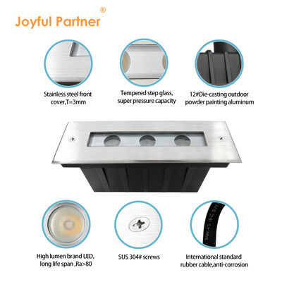 Unterirdisches Wasserdichtes Licht DC24V 3X1W LED Einzelfarbe CREE/OSRAM LED