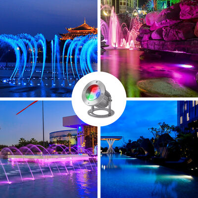 Unterwasser LED-Leuchten 3x3W RGB 3in1 Edelstahl 316SS IP68 12V-24V Niederspannungs-Spotlight für Landschaftsanwendungen