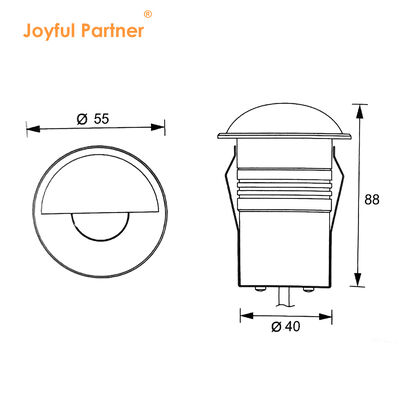 Bodeneinbaustrahler IP67 CE Wasserdicht 316 Edelstahlblende DC 24V Für Garten Hof