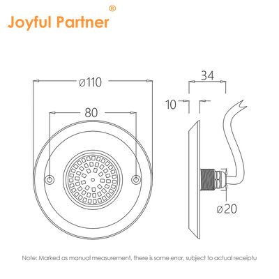 IP68 Unterwasserlicht PAR 56 Poollicht 6W SMD2835 Abmessungen 110*34MM Ultra dünn 10MM