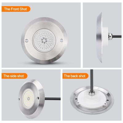 Led-Poolleuchten DC12V 42W 10MM Dicke Integrieren SMD 2835 RGB Farbwechselharz mit Edelstahlmaterial gefüllt