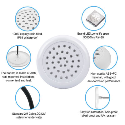 Pool Led Schwimmen RGB IP68 wasserdicht Vollklebstoff DC12V 25W UV-beständig mit Fernbedienung