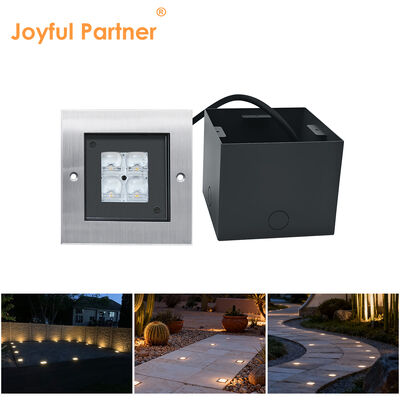 Quadratische LED-Untergrundleuchten 24V 8W 3000K 316 Edelstahl-Gesichtsplatte mit ABS-Hülle