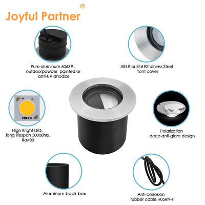 LED Unterwasserleuchten 316 Edelstahl Wasserdicht IP67 4W Cree LED Warmweiß für Gartenweg