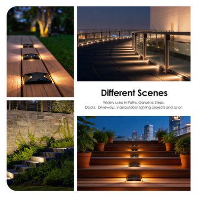 Schmale seitlich emittierende Wegebeleuchtung, einseitig oder beidseitig, IP67, aufputzmontiert, SMD2835 LED, 100*100MM, reines Aluminium 6063 Material