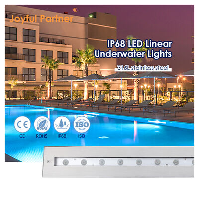 Unterwasser-Linearleuchte DC12V 316 Edelstahl DMX 512 RGB 12W 24W 628MM Länge für Wasserfall