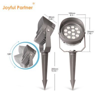 LED-Gartenspot 12W 24W 36W Eingebauter DMX512-Treiber DC24V RGB3in1 Schwarzer Aluminiumlampenkörper Aluminiumgehäuse für Baumbeleuchtung