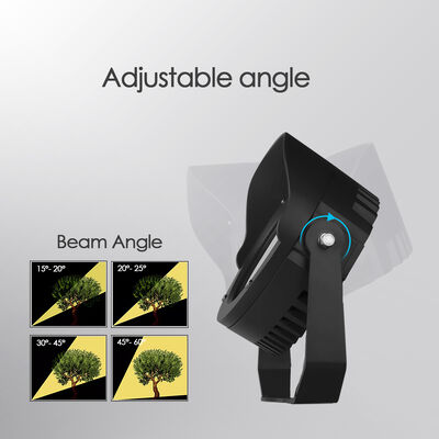 LED-Gartenspot 36W Eingebauter DMX512-Treiber DC24V RGB3in1 Schwarzes Gehäuse mit Pulverbeschichtung Durchmesser 160MM