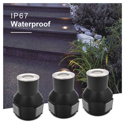 LED-Bodenleuchten aus Edelstahl 316 1w 2w 3w DC 24v mit Plastikrückkasten für Landschaftsgestaltung