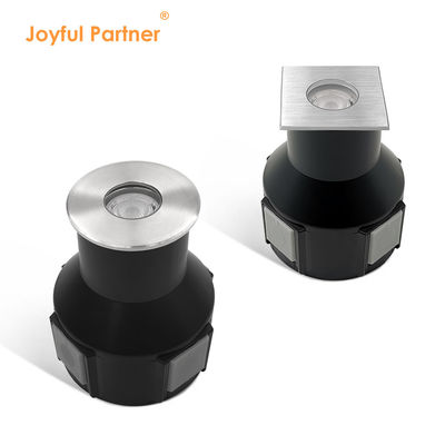 IP67 unterirdisches Licht Niederspannung 1W 3W 3000K DC24v Runde Quadratform mit Edelstahl-Vorderdeckel
