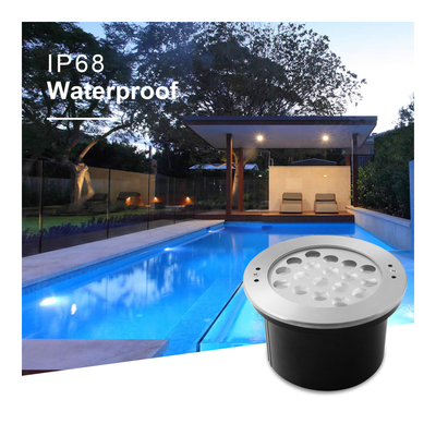 Unterwasserlicht DC24V 18W RGB 316 aus Edelstahl IP68 mit Fernbedienung und Transformator