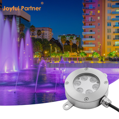 Freudiger Partner IP68 Wasserdicht 6W/12W/18W DC12V RGB DMX Unterwasser-LED-Brunnen Musik Tanzwasser