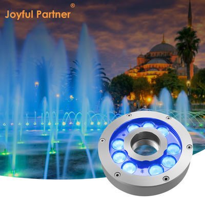 Outdoor IP68 Wasserdichte 12V 24V Edelstahl DMX RGB Schwimmbad Unterwasser LED-Springbrunnenleuchten