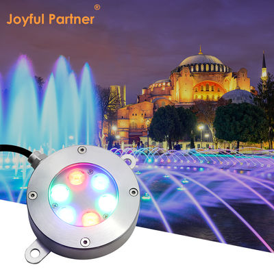 Freudiger Partner 6W 9W 24V DMX Steuerung Edelstahl IP68 Unterwasser RGB Springbrunnenleuchten