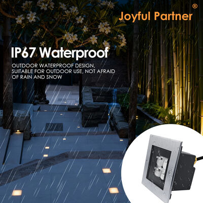 Quadratisches Stahl-Eingangslicht AC100-240V 4*2W LED 316 Edelstahl-Trimm mit 0,5M elektrischem Kabel